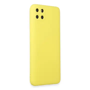 Realme C11 Kılıf Nano İçi Kadife Silikon - Sarı