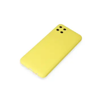 Realme C11 Kılıf Nano İçi Kadife Silikon - Sarı