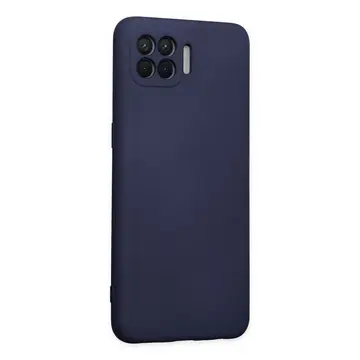 Oppo Reno 4 Lite Kılıf Nano İçi Kadife Silikon - Lacivert