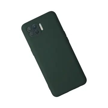 Oppo Reno 4 Lite Kılıf Nano İçi Kadife Silikon - Koyu Yeşil