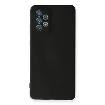 Samsung Galaxy A72 Kılıf Nano İçi Kadife Silikon - Siyah