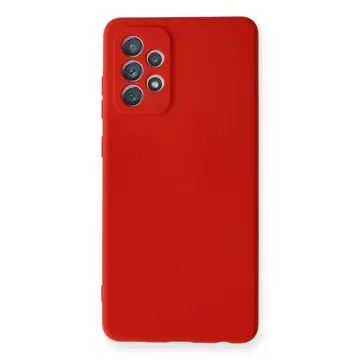 Samsung Galaxy A72 Kılıf Nano İçi Kadife Silikon - Kırmızı