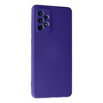 Samsung Galaxy A72 Kılıf Nano İçi Kadife Silikon - Mor