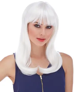 Sarı Renk Uzun Düz Parti Peruğu