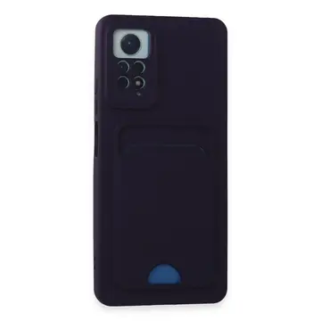 Xiaomi Redmi Note 11 Pro Kılıf Kelvin Kartvizitli Silikon - Derin Mor