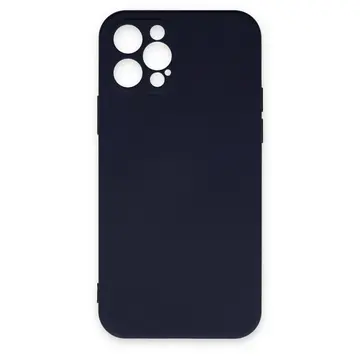 İphone 12 Pro Max Kılıf Nano İçi Kadife Silikon - Lacivert