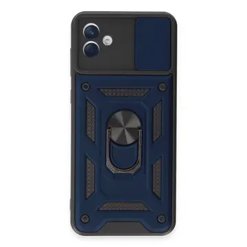 Samsung Galaxy A04e Kılıf Pars Lens Yüzüklü Silikon - Lacivert
