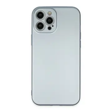 İphone 12 Pro Max Kılıf Nano İçi Kadife Silikon - Sky Blue