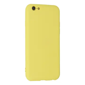 İphone 6 Plus Kılıf Nano İçi Kadife Silikon - Sarı