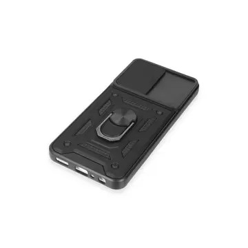 Samsung Galaxy A14 4g Kılıf Pars Lens Yüzüklü Silikon - Siyah