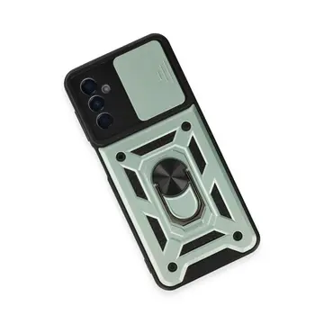 Samsung Galaxy A14 4g Kılıf Pars Lens Yüzüklü Silikon - Yeşil