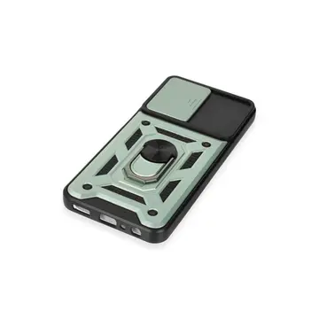 Samsung Galaxy A14 4g Kılıf Pars Lens Yüzüklü Silikon - Yeşil
