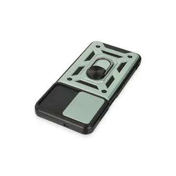 Samsung Galaxy A14 4g Kılıf Pars Lens Yüzüklü Silikon - Yeşil