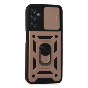 Samsung Galaxy A14 4g Kılıf Pars Lens Yüzüklü Silikon - Rose Gold