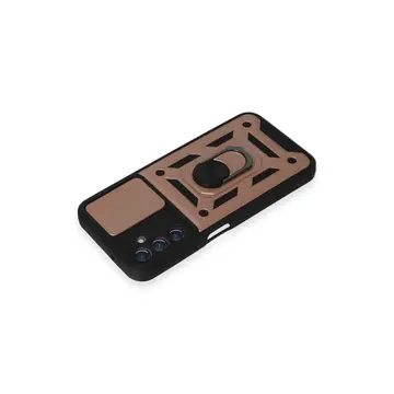 Samsung Galaxy A14 4g Kılıf Pars Lens Yüzüklü Silikon - Rose Gold