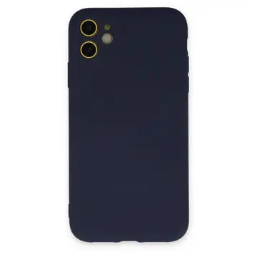 İphone 11 Kılıf Nano İçi Kadife Silikon - Lacivert