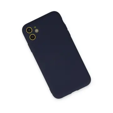 İphone 11 Kılıf Nano İçi Kadife Silikon - Lacivert