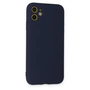İphone 11 Kılıf Nano İçi Kadife Silikon - Lacivert