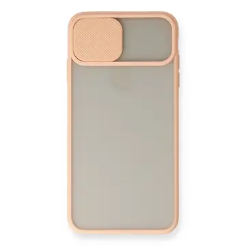 İphone X Kılıf Palm Buzlu Kamera Sürgülü Silikon - Pembe