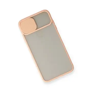 İphone X Kılıf Palm Buzlu Kamera Sürgülü Silikon - Pembe