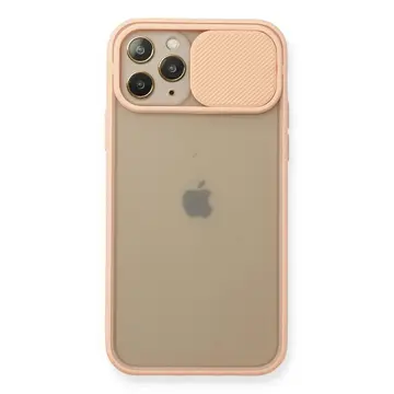 İphone 11 Pro Kılıf Palm Buzlu Kamera Sürgülü Silikon - Pembe