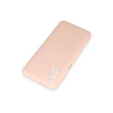 Samsung Galaxy M31s Kılıf Nano İçi Kadife Silikon - Pudra