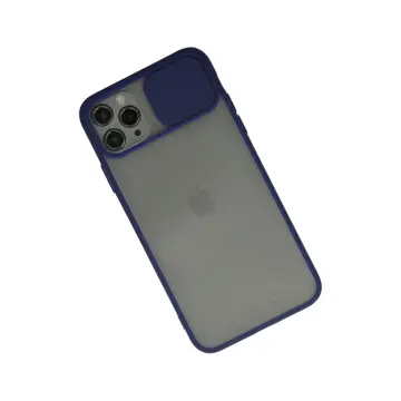 İphone 11 Pro Kılıf Palm Buzlu Kamera Sürgülü Silikon - Lacivert