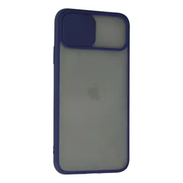 İphone 11 Pro Kılıf Palm Buzlu Kamera Sürgülü Silikon - Lacivert