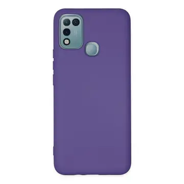 İnfinix Hot 10 Play Kılıf Nano İçi Kadife Silikon - Mor