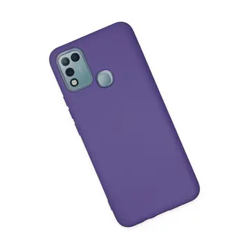 İnfinix Hot 10 Play Kılıf Nano İçi Kadife Silikon - Mor