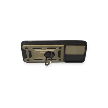 Samsung Galaxy A54 5g Kılıf Pars Lens Yüzüklü Silikon - Gold