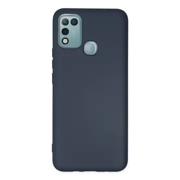 İnfinix Hot 10 Play Kılıf Nano İçi Kadife Silikon - Lacivert