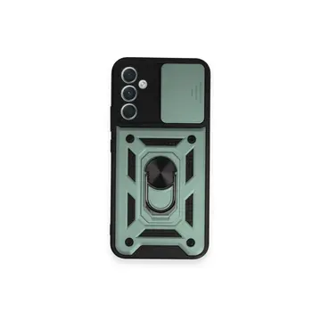 Samsung Galaxy A54 5g Kılıf Pars Lens Yüzüklü Silikon - Yeşil