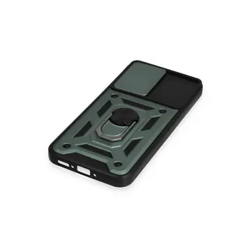 Samsung Galaxy A54 5g Kılıf Pars Lens Yüzüklü Silikon - Yeşil