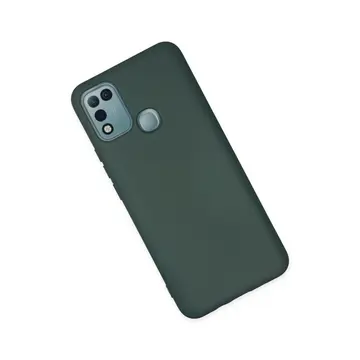 İnfinix Hot 10 Play Kılıf Nano İçi Kadife Silikon - Koyu Yeşil