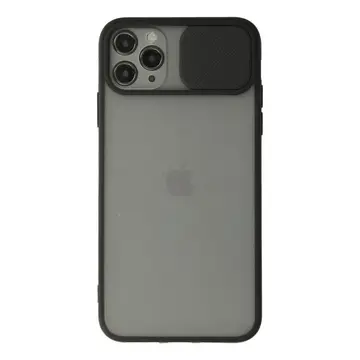 İphone 11 Pro Max Kılıf Palm Buzlu Kamera Sürgülü Silikon - Siyah
