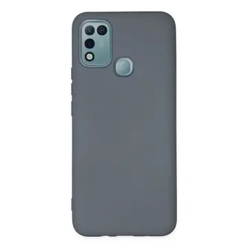 İnfinix Hot 10 Play Kılıf Nano İçi Kadife Silikon - Gri