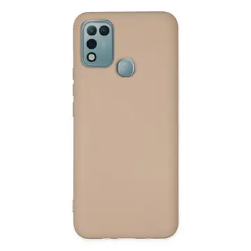 İnfinix Hot 10 Play Kılıf Nano İçi Kadife Silikon - Pudra