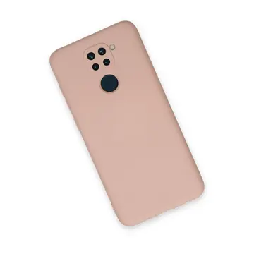 Xiaomi Redmi Note 9 Kılıf Nano İçi Kadife Silikon - Pudra