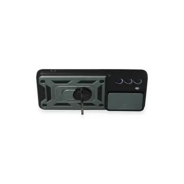 Samsung Galaxy S21 Fe Kılıf Pars Lens Yüzüklü Silikon - Yeşil