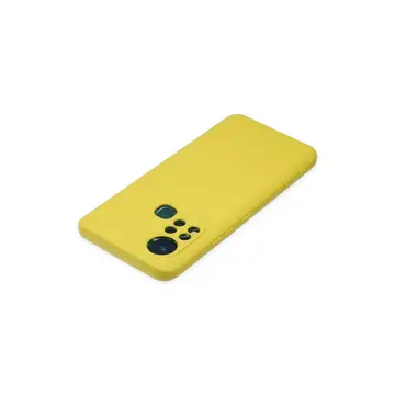 İnfinix Hot 11s Kılıf Nano İçi Kadife Silikon - Sarı