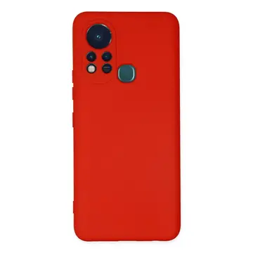 İnfinix Hot 11s Kılıf Nano İçi Kadife Silikon - Kırmızı