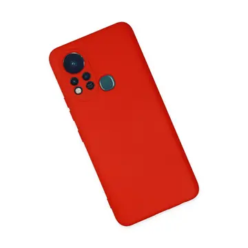 İnfinix Hot 11s Kılıf Nano İçi Kadife Silikon - Kırmızı