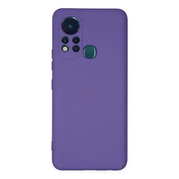 İnfinix Hot 11s Kılıf Nano İçi Kadife Silikon - Mor