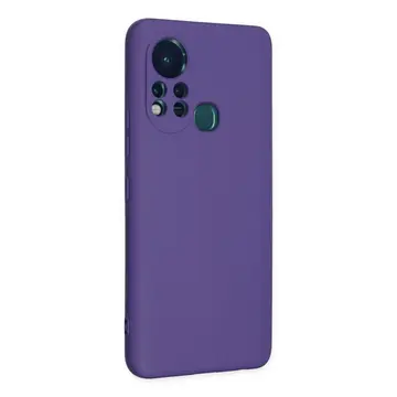 İnfinix Hot 11s Kılıf Nano İçi Kadife Silikon - Mor