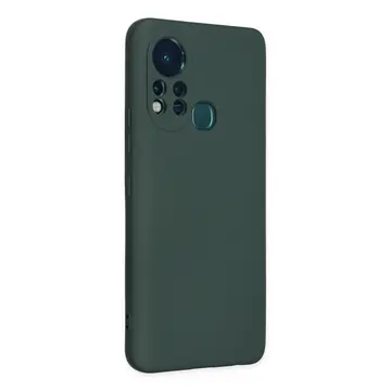 İnfinix Hot 11s Kılıf Nano İçi Kadife Silikon - Koyu Yeşil