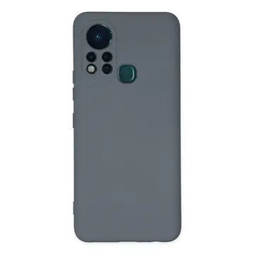 İnfinix Hot 11s Kılıf Nano İçi Kadife Silikon - Gri