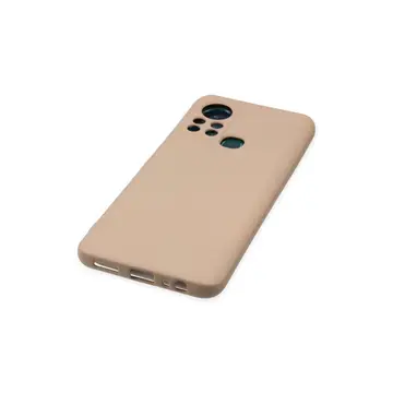 İnfinix Hot 11s Kılıf Nano İçi Kadife Silikon - Pudra
