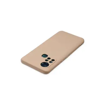 İnfinix Hot 11s Kılıf Nano İçi Kadife Silikon - Pudra