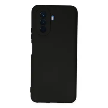 Huawei Nova Y70 Kılıf Nano İçi Kadife Silikon - Siyah